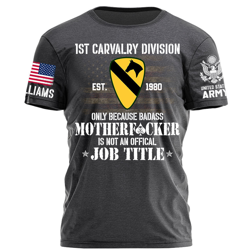 Military Division Only Because Badass Motherfcker Is Not An Official Job Title Personalized Grunge Style Shirt For Veteran H2511