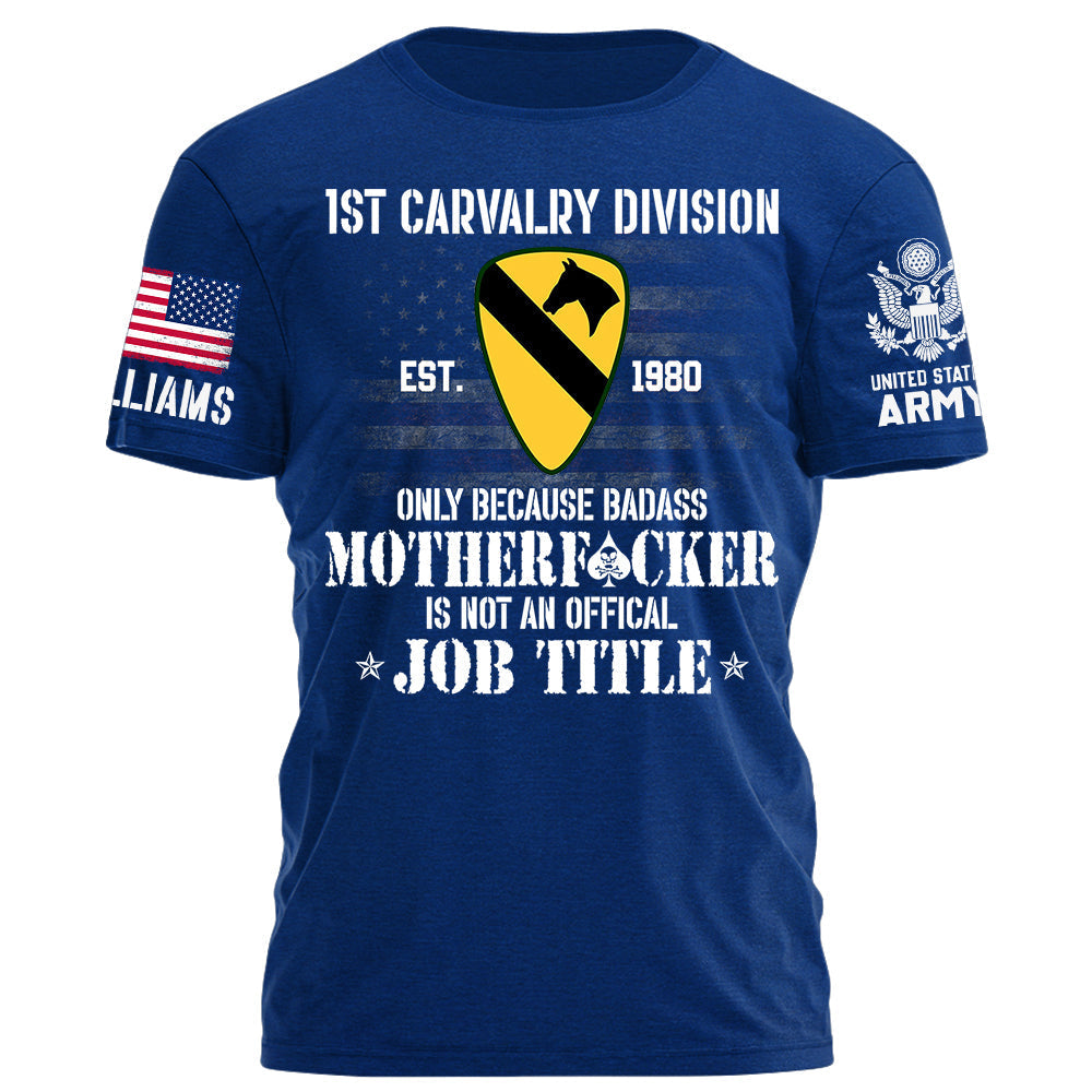 Military Division Only Because Badass Motherfcker Is Not An Official Job Title Personalized Grunge Style Shirt For Veteran H2511