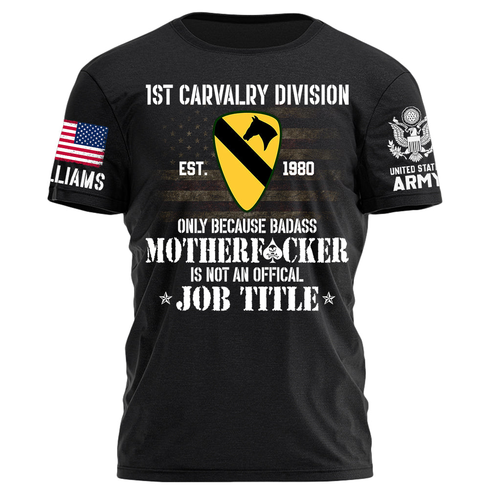 Military Division Only Because Badass Motherfcker Is Not An Official Job Title Personalized Grunge Style Shirt For Veteran H2511