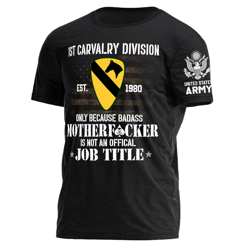 Military Division Only Because Badass Motherfcker Is Not An Official Job Title Personalized Grunge Style Shirt For Veteran H2511