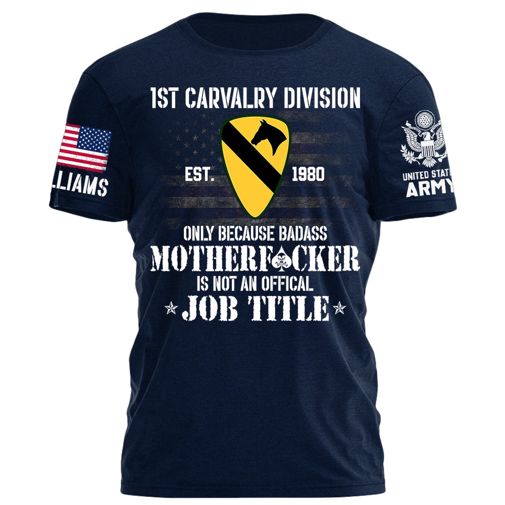 Military Division Only Because Badass Motherfcker Is Not An Official Job Title Personalized Grunge Style Shirt For Veteran H2511