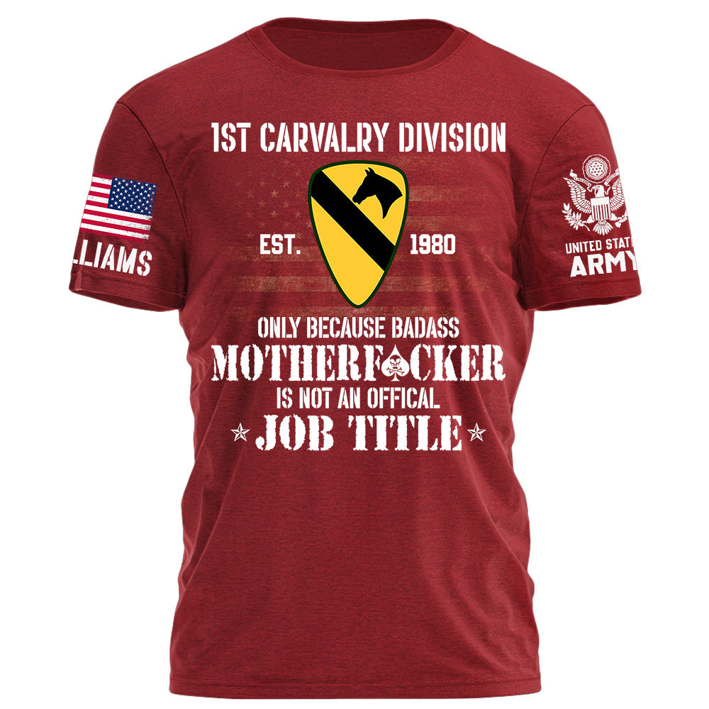 Military Division Only Because Badass Motherfcker Is Not An Official Job Title Personalized Grunge Style Shirt For Veteran H2511