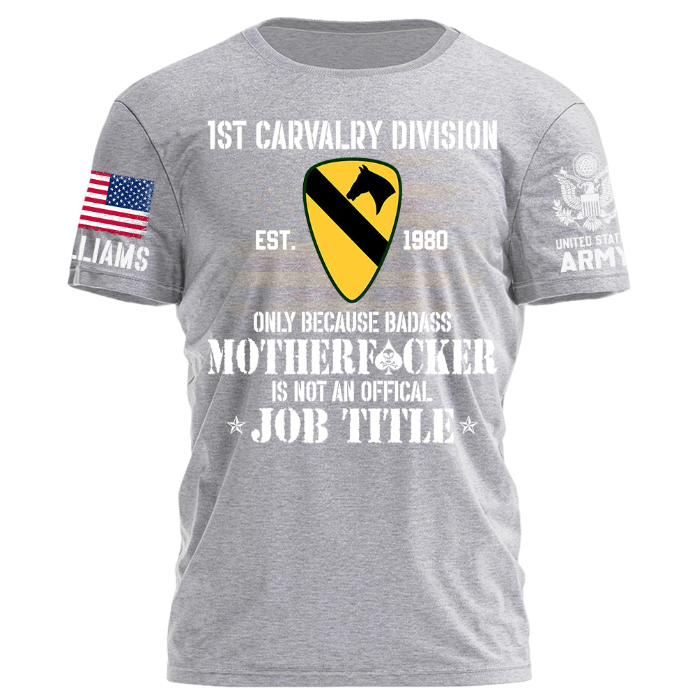 Military Division Only Because Badass Motherfcker Is Not An Official Job Title Personalized Grunge Style Shirt For Veteran H2511