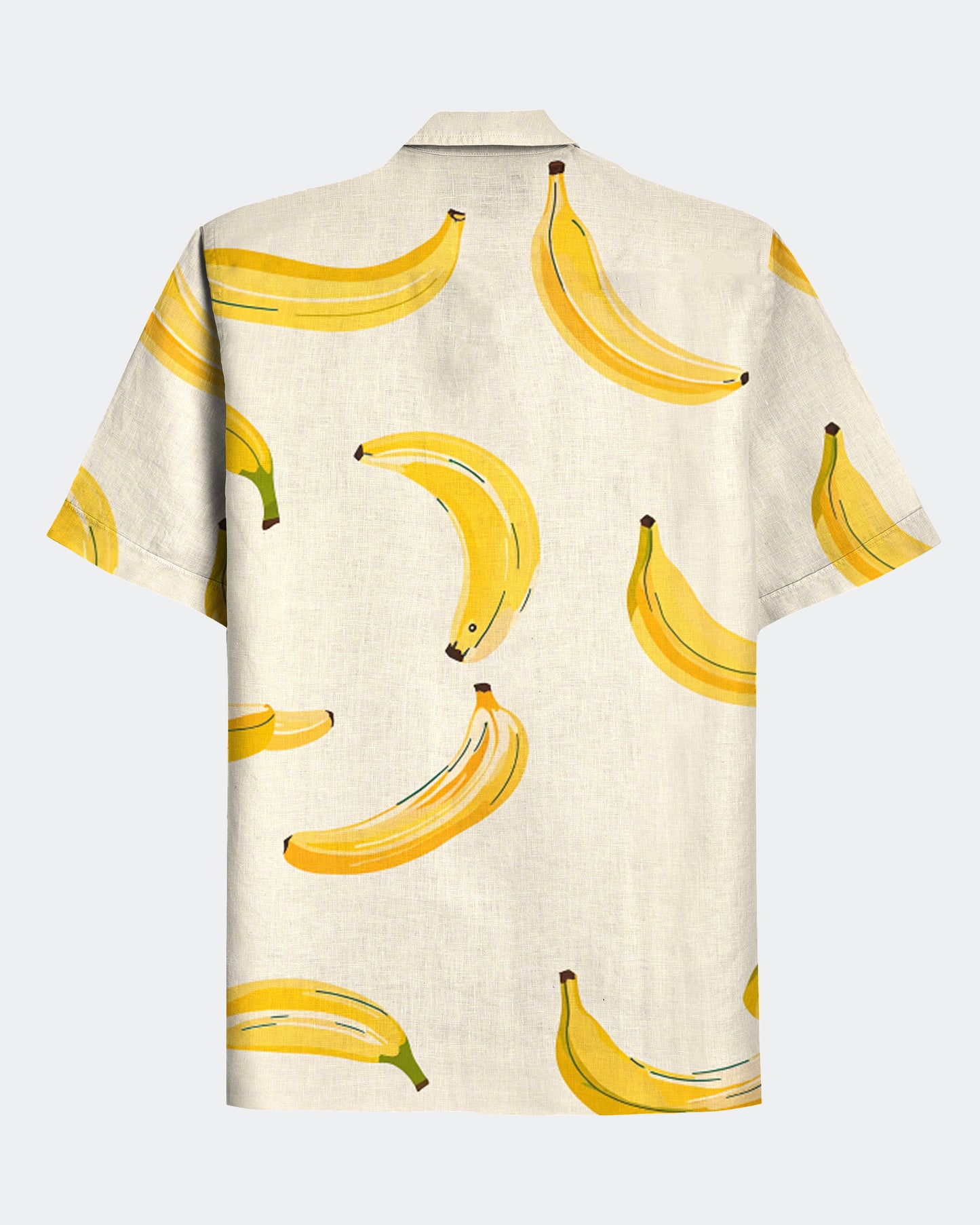 Men's Hawaiian Casual Banana Cuban Collar Short Sleeve Shirt