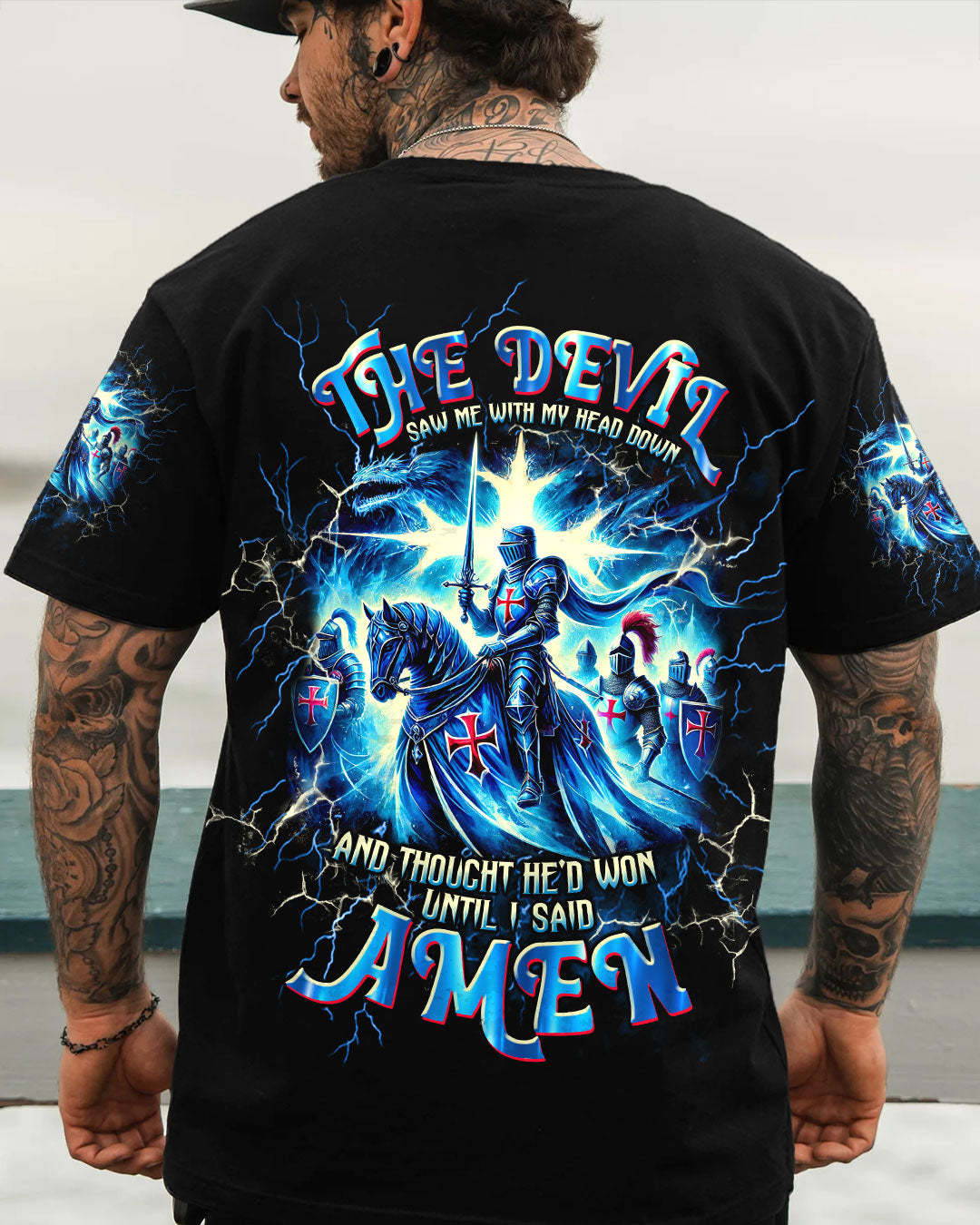 The Devil Saw Me With My Head Down Men's All Over Print Shirt - Tltw0409244