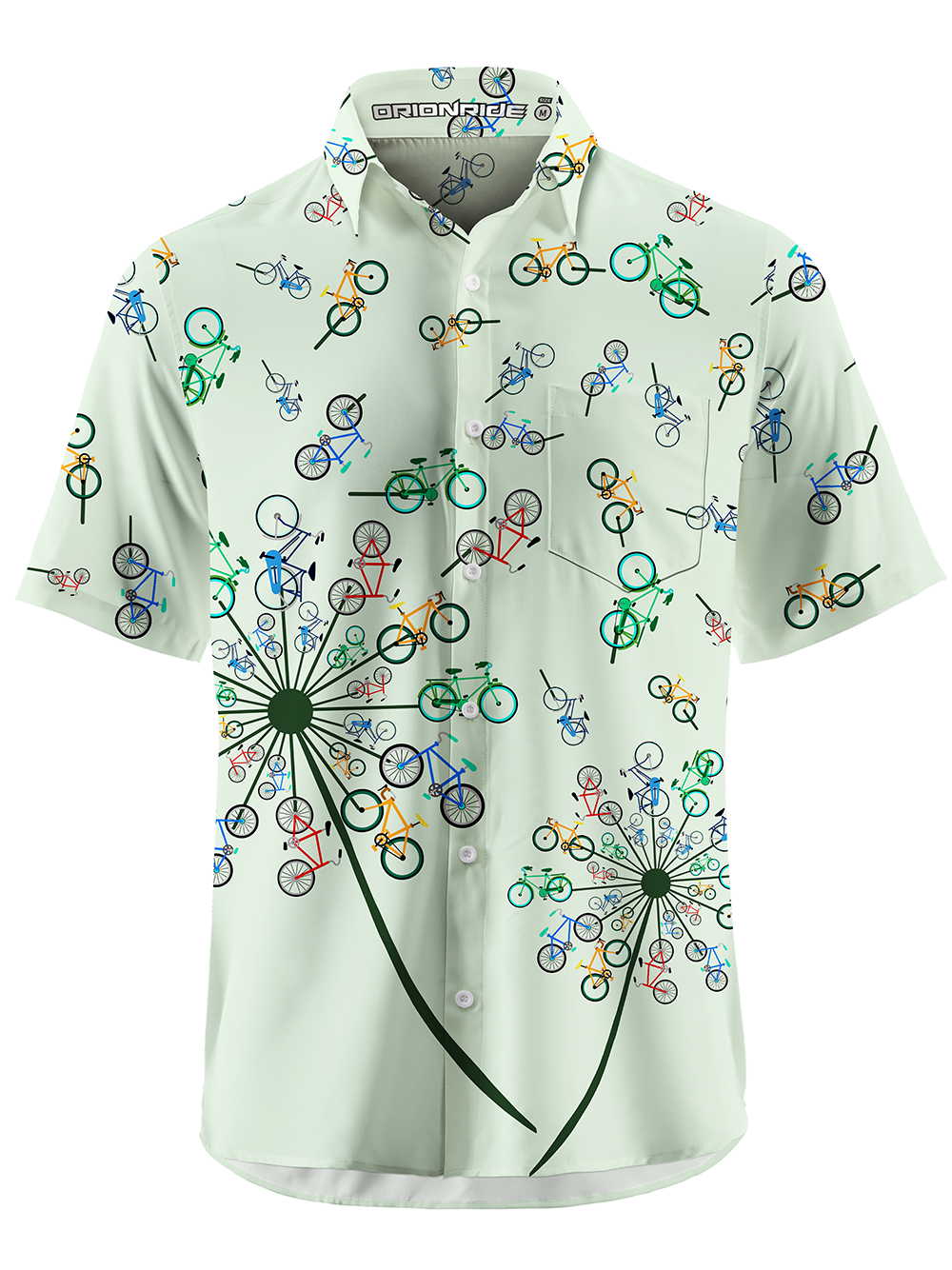 Orionride Short Sleeves Dandelion Bike Zipper Pockets Ultra Lightweight Gravel Shirt