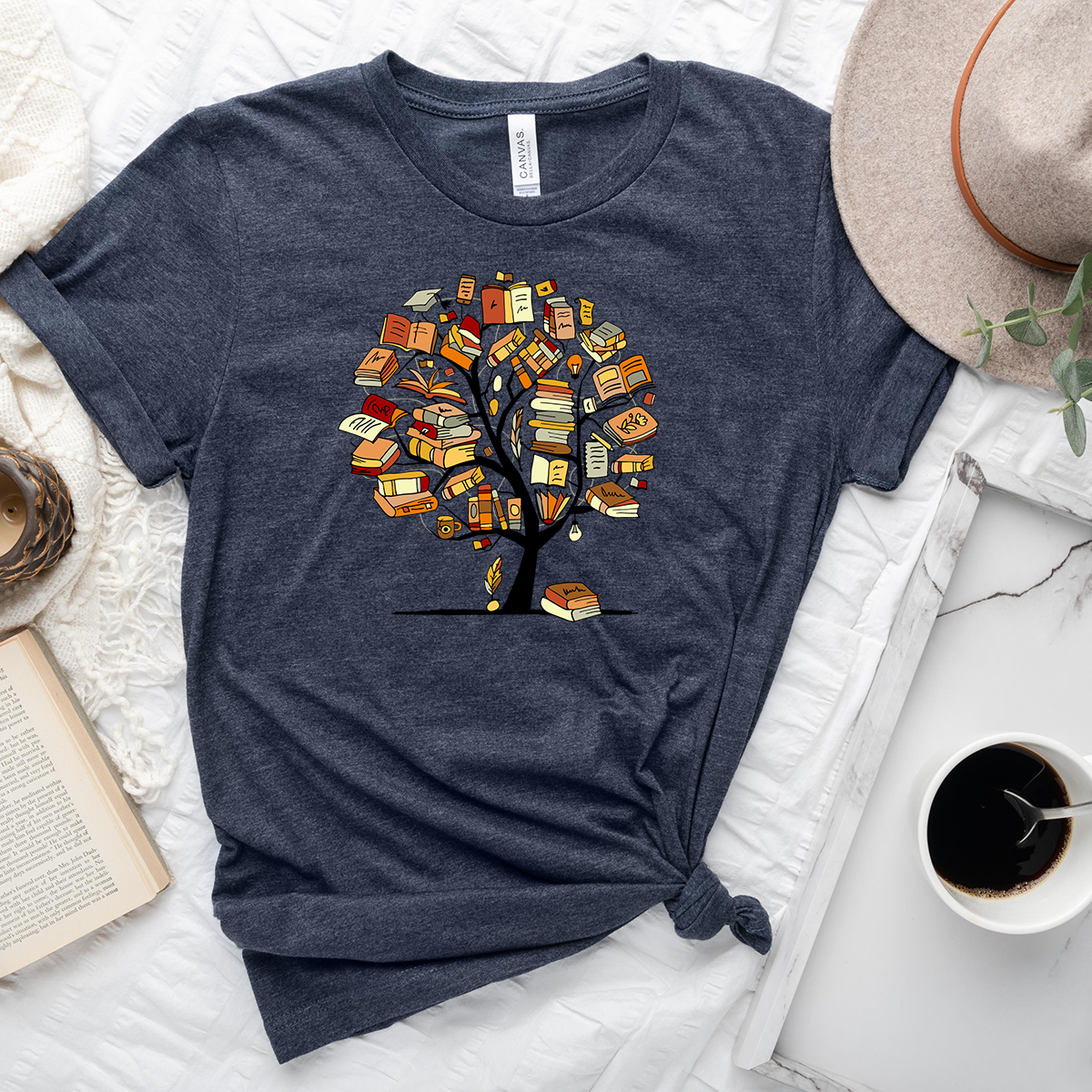 book tree unisex tee