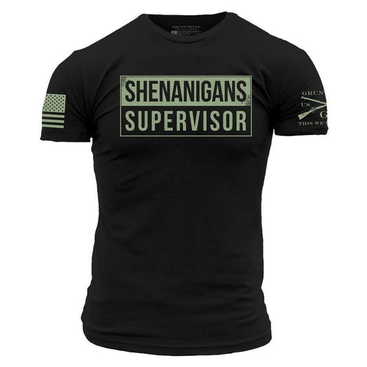 Shenanigans Supervisor T-Shirt - Black