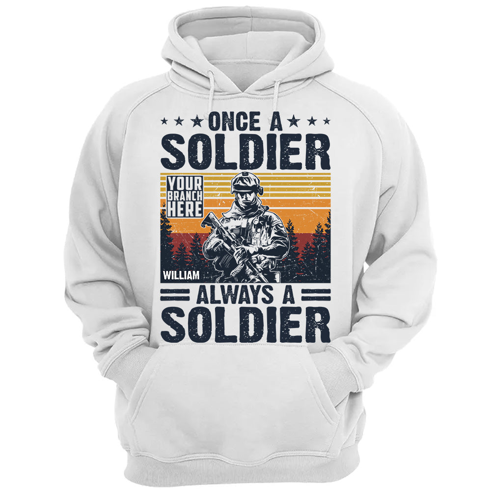 Once A Soldier Always A Soldier Vintage Personalized Shirt For Veterans H2511