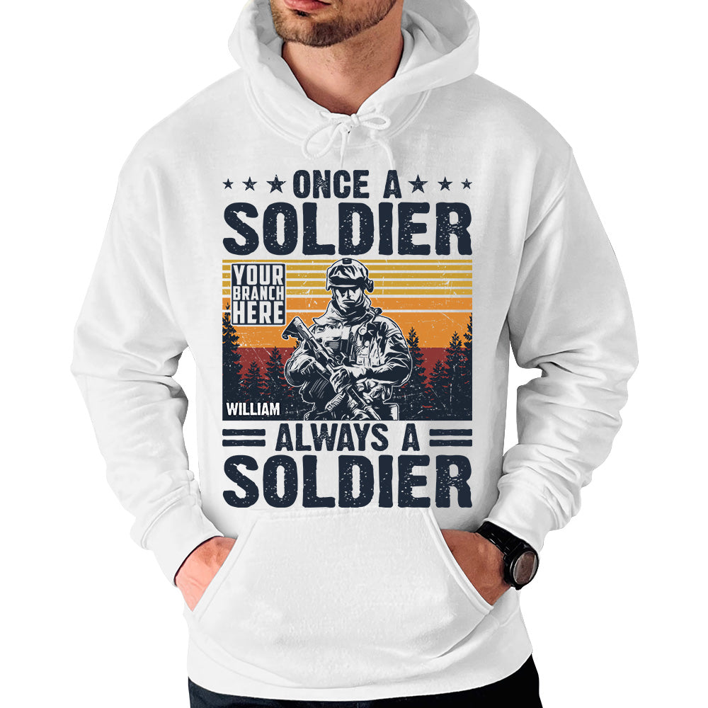 Once A Soldier Always A Soldier Vintage Personalized Shirt For Veterans H2511