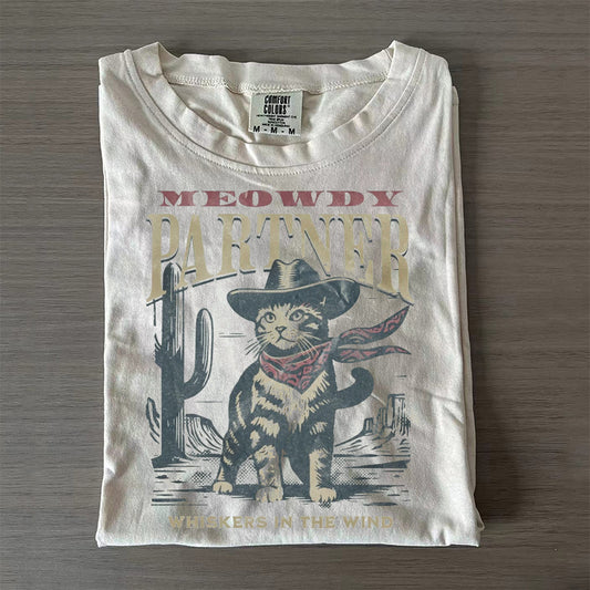 Meowdy Partner Cowboy Cat T-Shirt