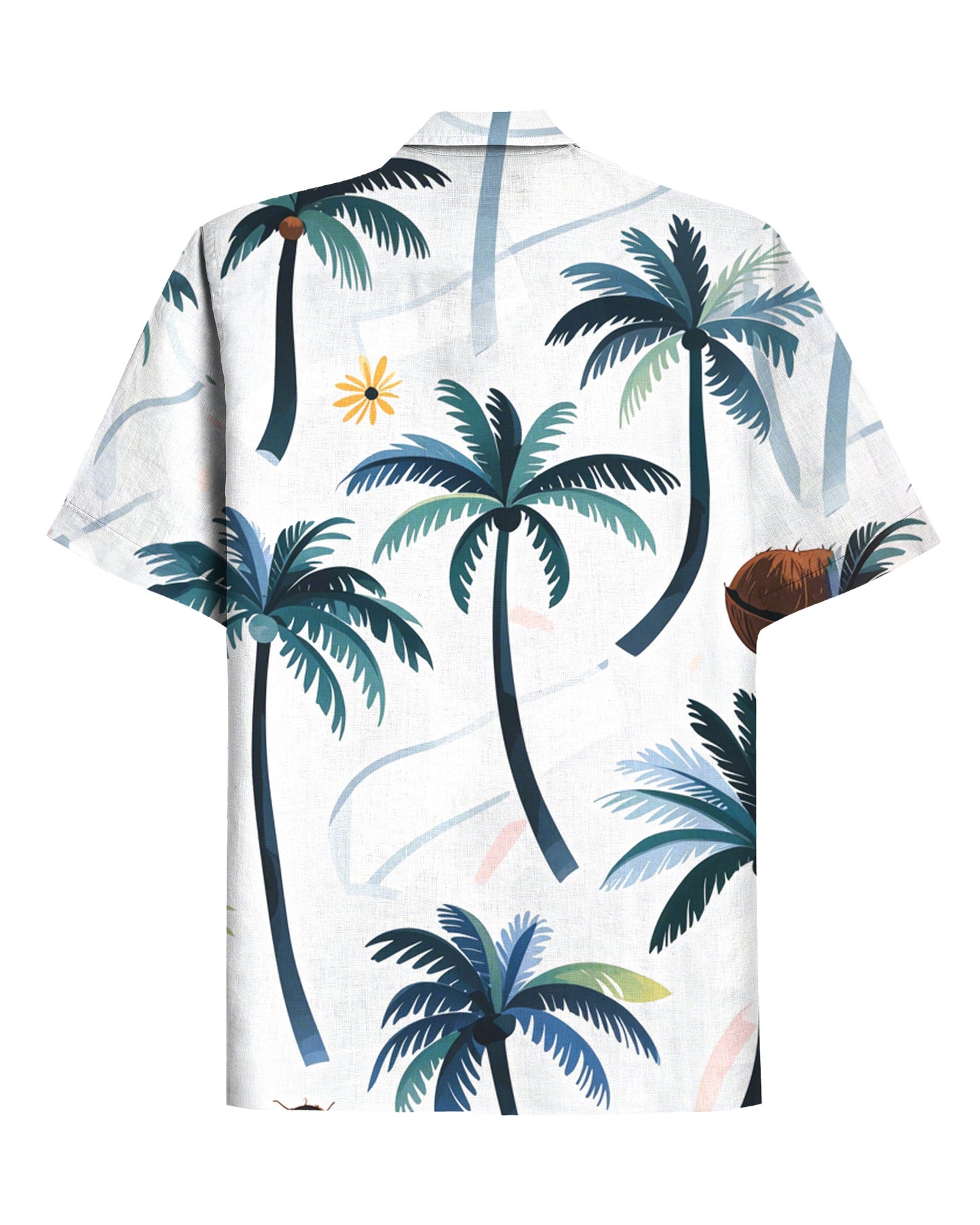 Men's Hawaiian Coconut Grove Print Short Sleeve Shirt