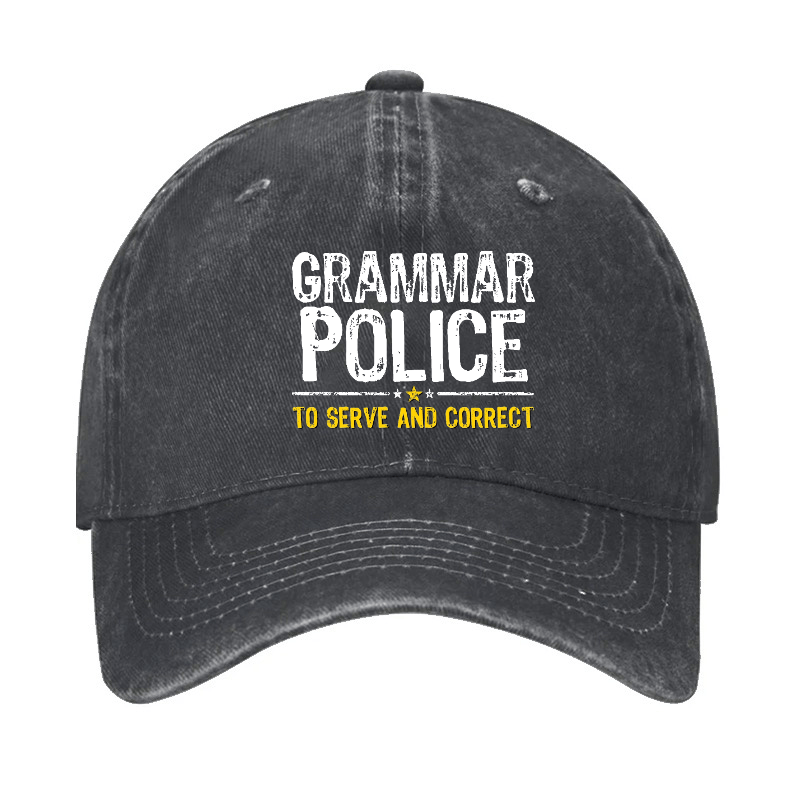 Grammar Police To Serve And Correct Funny Meme Cap