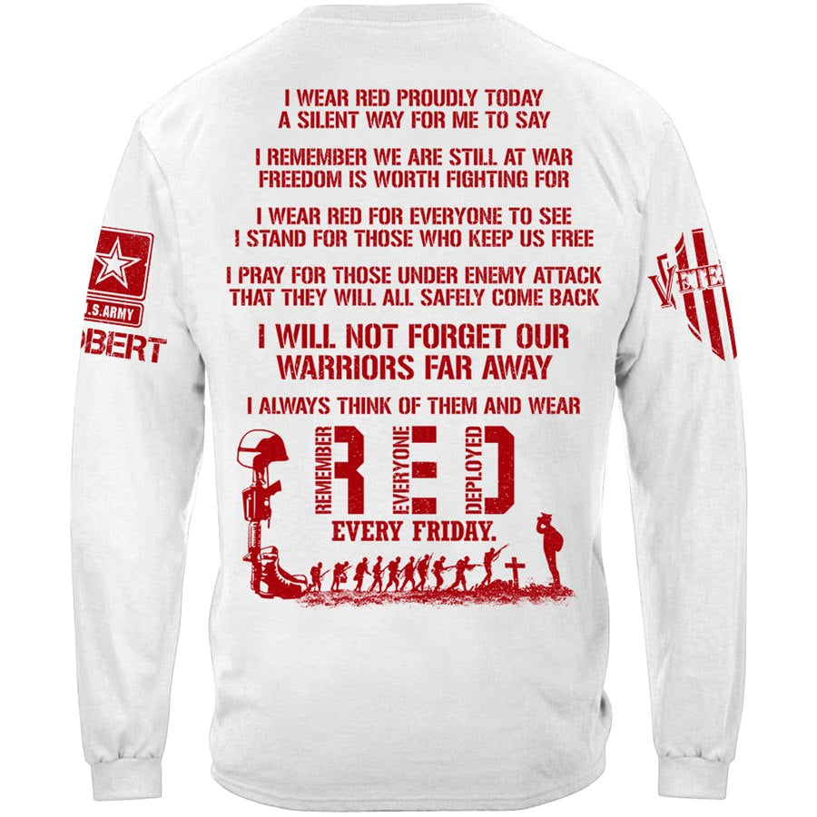 Wear Red Fridays Until They All Come Home Custom Shirt Available To All Military Branches For Veteran H2511 Trna