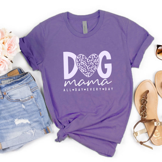 Dog Mama All Day Every Day Premium T-Shirt Purple