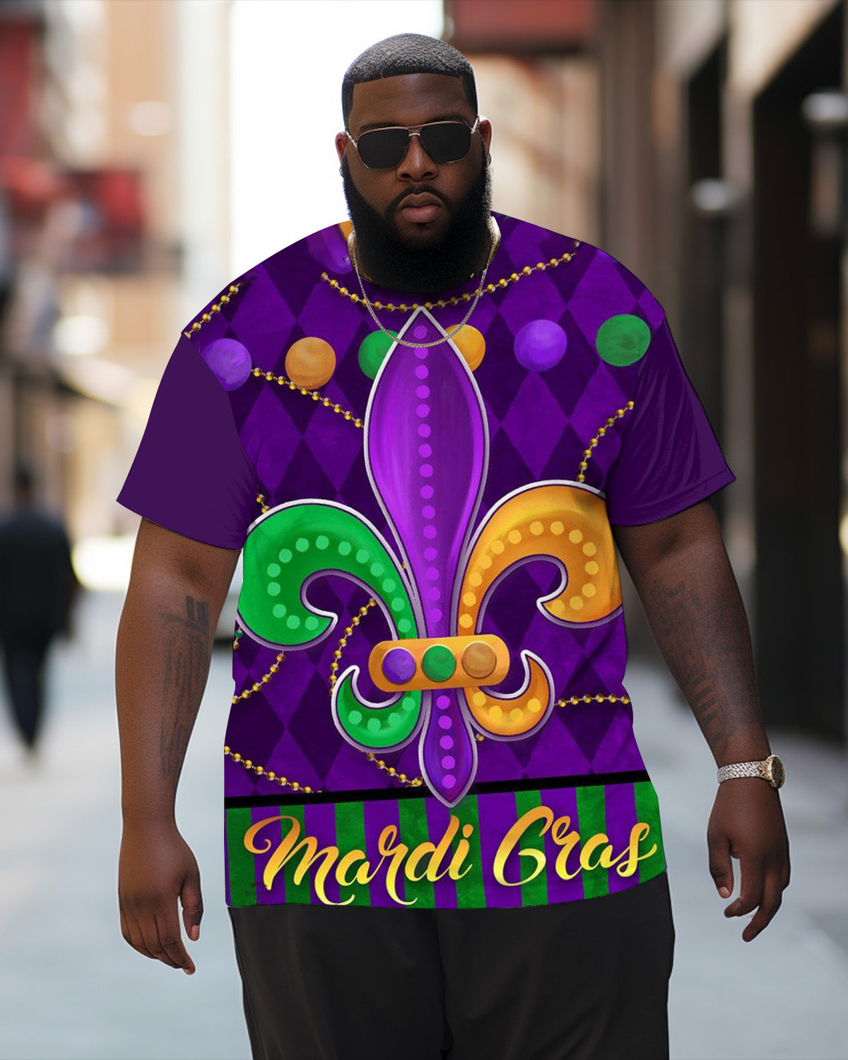 Men's Plus Size Mardi Gras Daphne T-Shirt