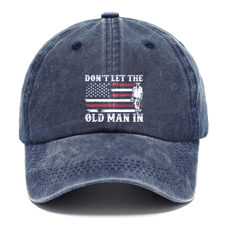 Maturelion Custom Cap Don't Let The Old Man In USA Flag Cap (Free Customization)