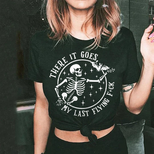 There It Goes, My Last Flying F*ck Skull T-shirt