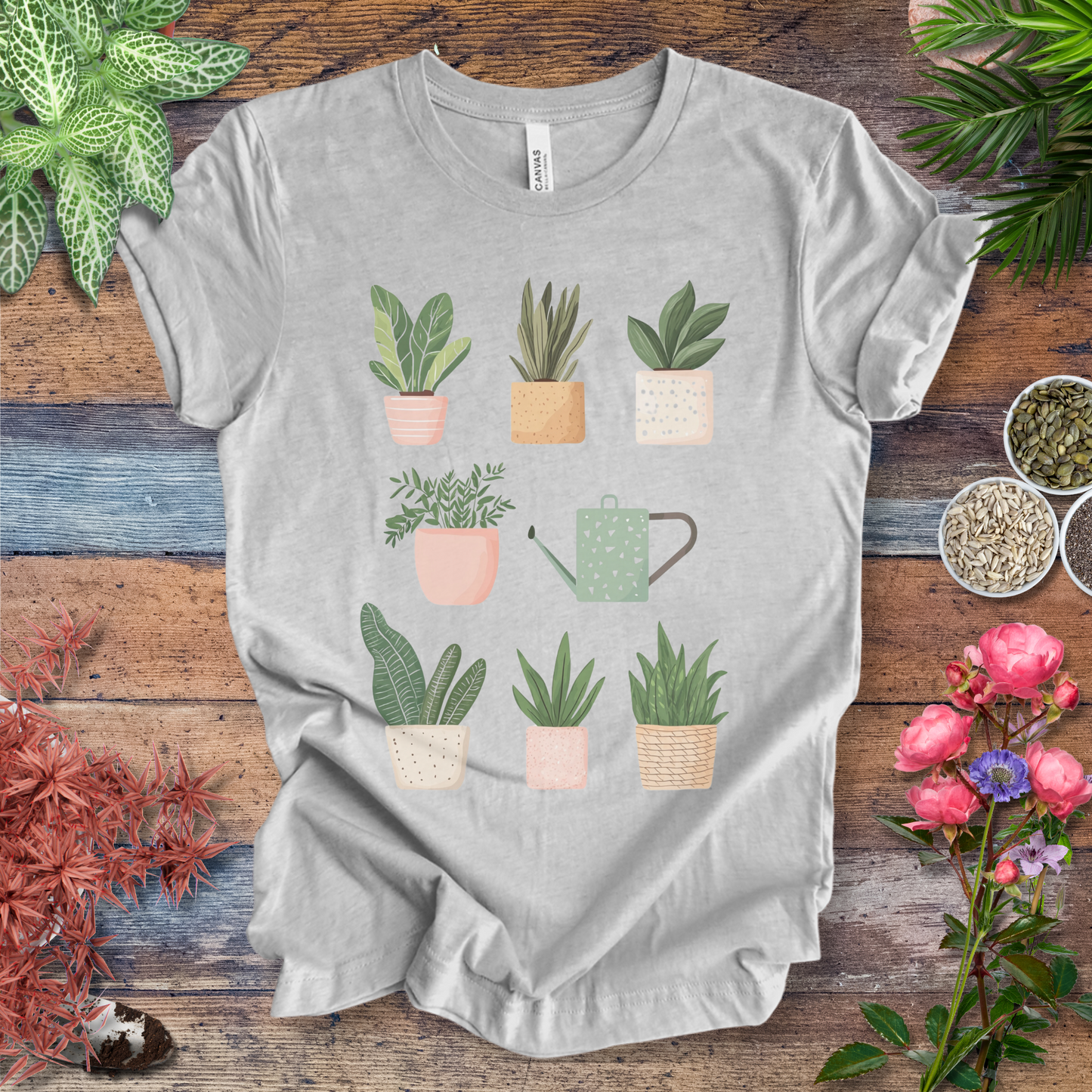 Cute Potted Plant Collection Minimalist T-Shirt