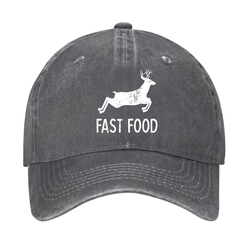 Fast Food Deer Print Cap (Free Customization)