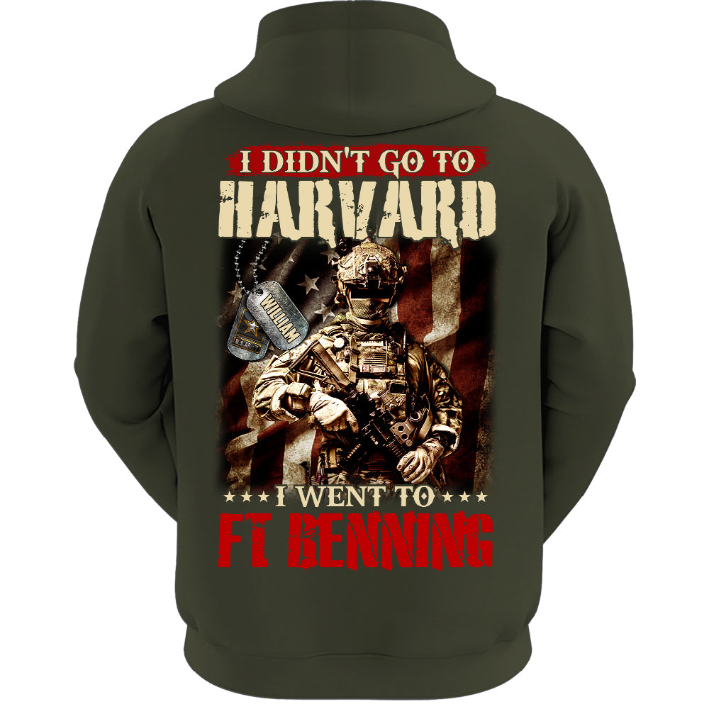 I Didn't Go To Harvard I Went To Military Base Vintage Personalized Shirt For Veterans H2511