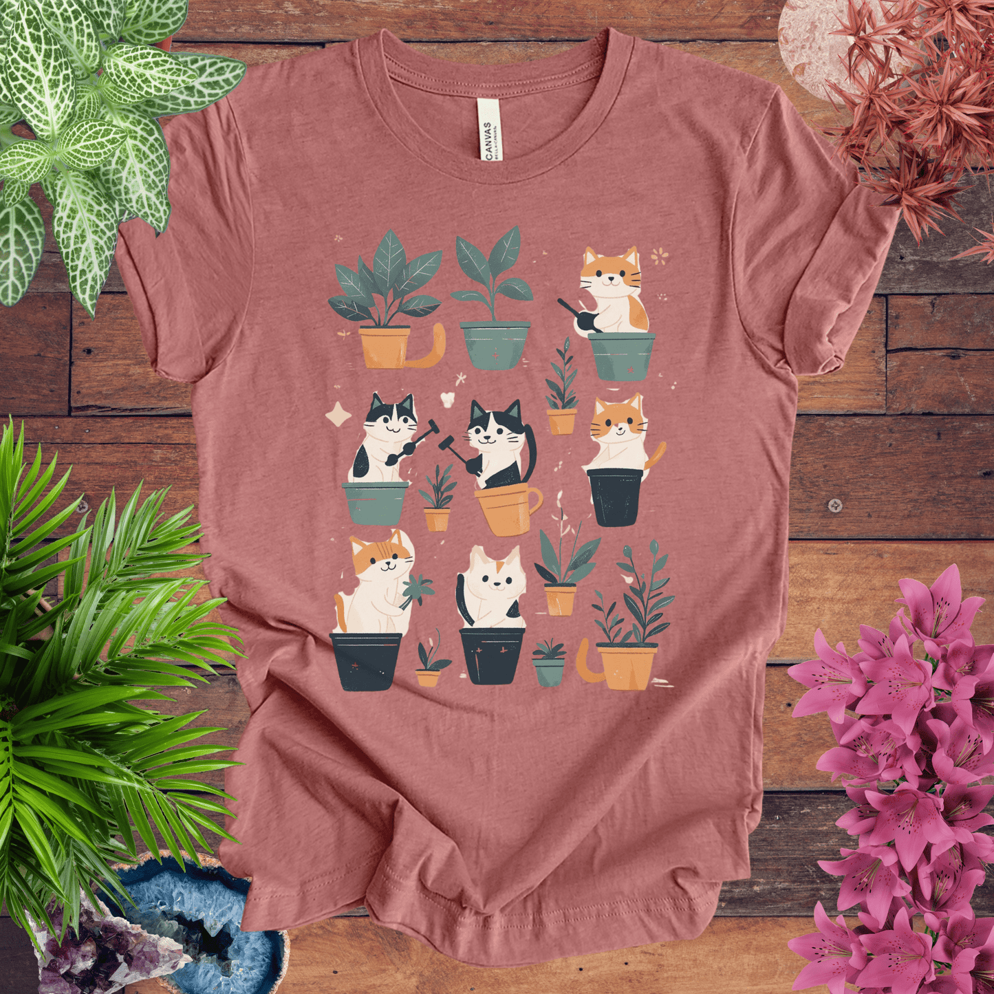 Curious Cats and Houseplants T-Shirt