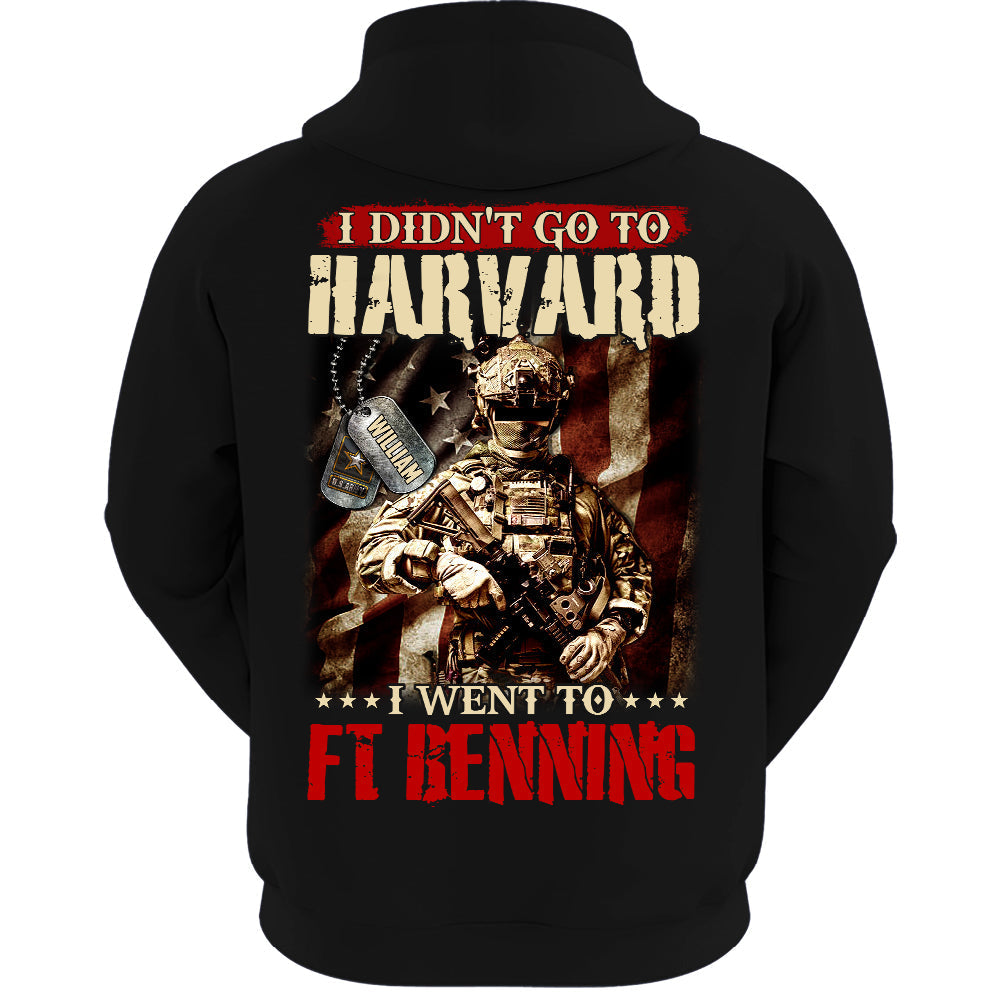 I Didn't Go To Harvard I Went To Military Base Vintage Personalized Shirt For Veterans H2511