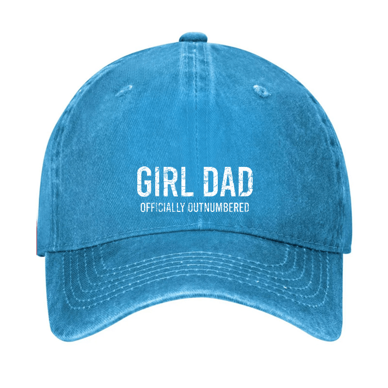 Girl Dad Officially Outnumbered Funny Cap