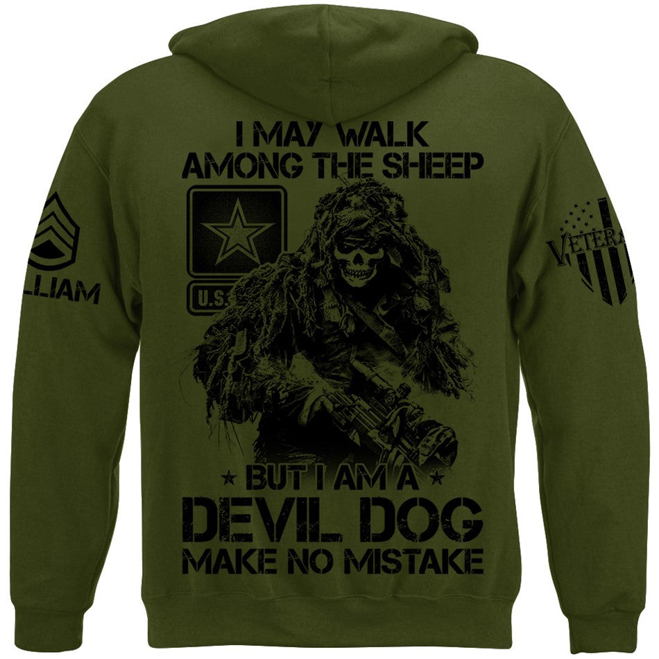 I May Walk Among The Sheep But I Am A Devil Dog Make No Mistake Vr2 Custom Shirt For Veteran H2511 Trna