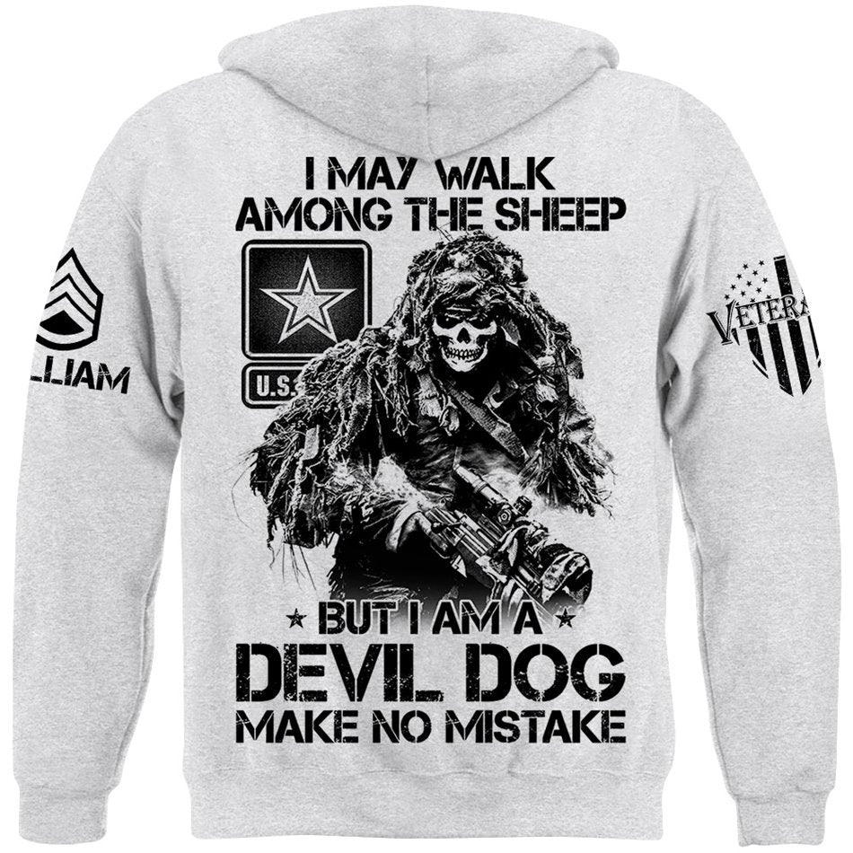 I May Walk Among The Sheep But I Am A Devil Dog Make No Mistake Vr2 Custom Shirt For Veteran H2511 Trna