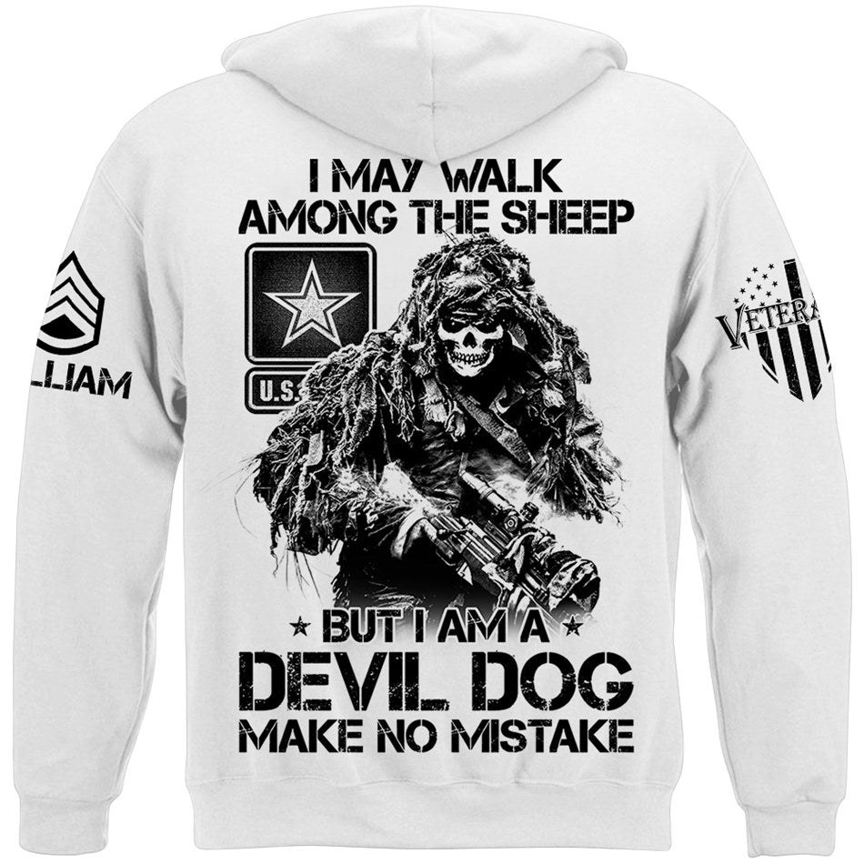 I May Walk Among The Sheep But I Am A Devil Dog Make No Mistake Vr2 Custom Shirt For Veteran H2511 Trna