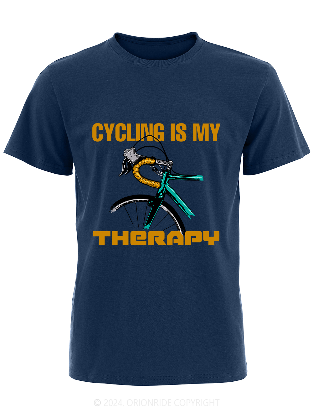 Orionride Short Sleeves Cycling Is My Therapy Bike T-Shirt