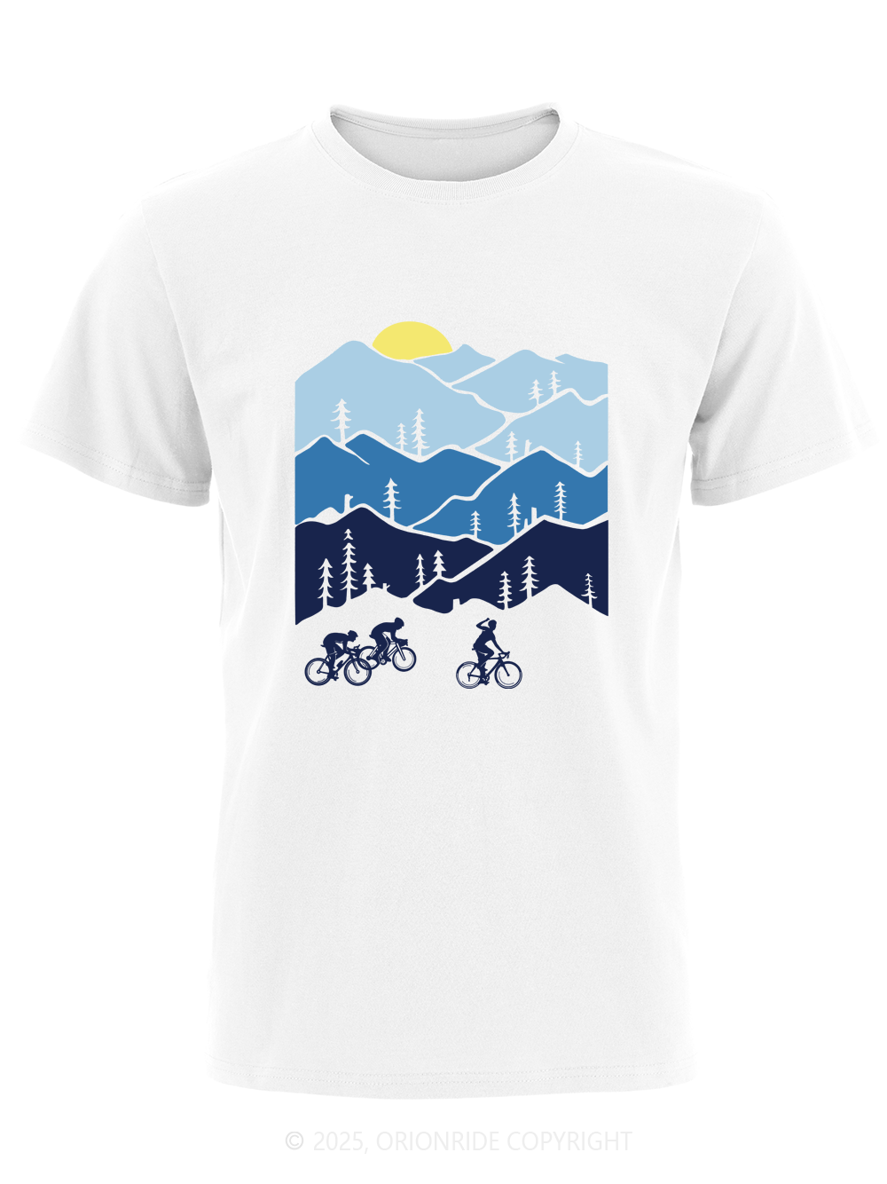 Orionride Short Sleeves Three Makes a Trip Bike T-Shirt