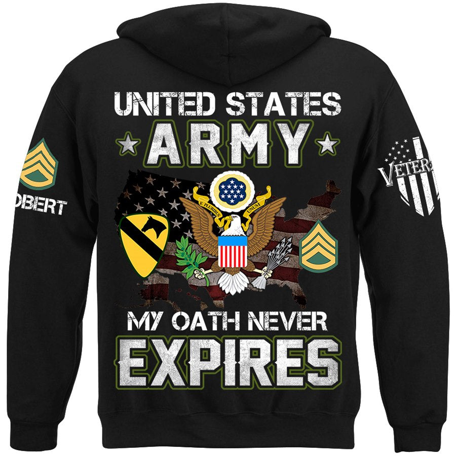 Custom Veteran Shirt Available To All Military Branches My Oath Never Expires Shirt For Soldier Veteran H2511 Trna