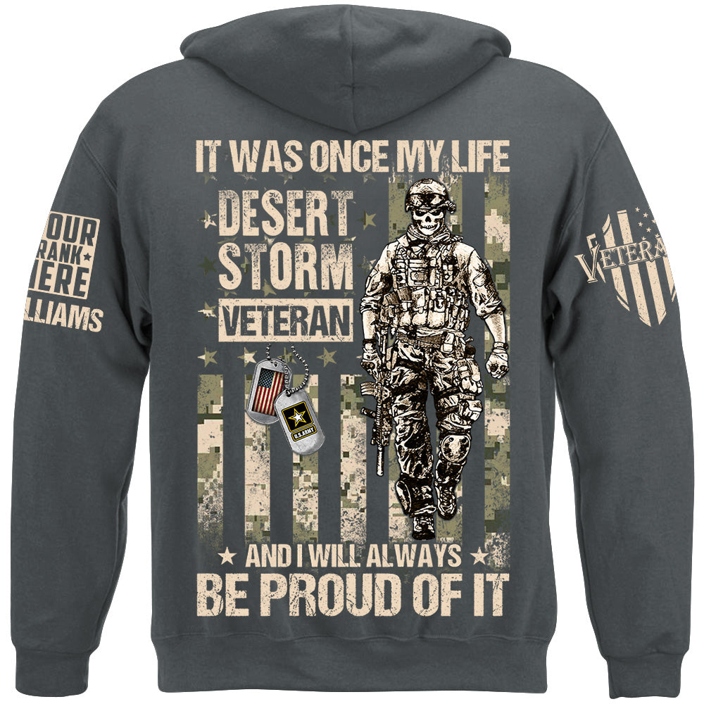 It Was Once My Life And I Will Always Be Proud Of It Camouflage Flag Shirt For Veteran H2511