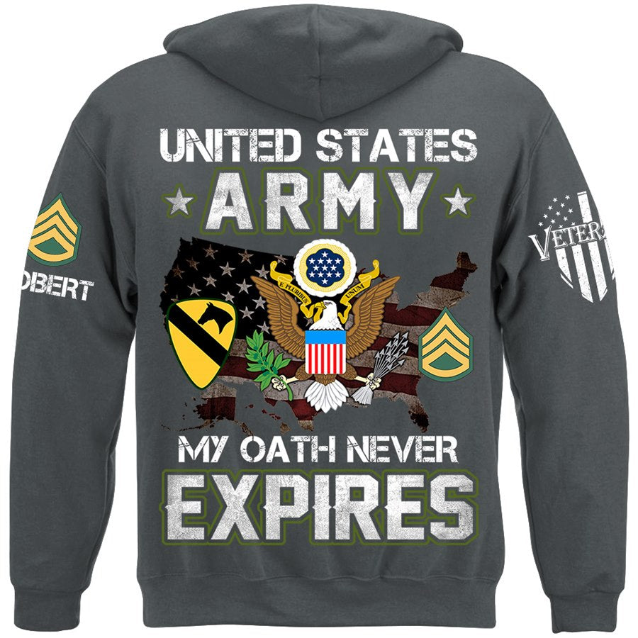 Custom Veteran Shirt Available To All Military Branches My Oath Never Expires Shirt For Soldier Veteran H2511 Trna