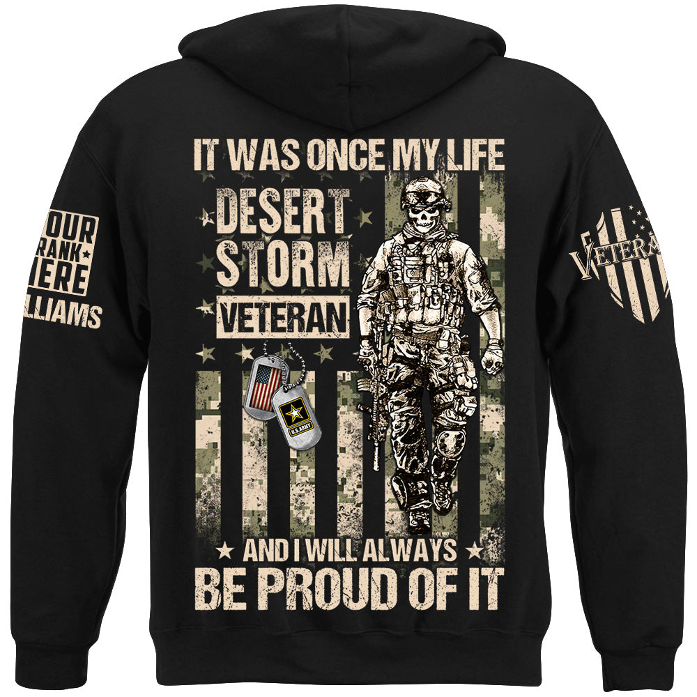 It Was Once My Life And I Will Always Be Proud Of It Camouflage Flag Shirt For Veteran H2511