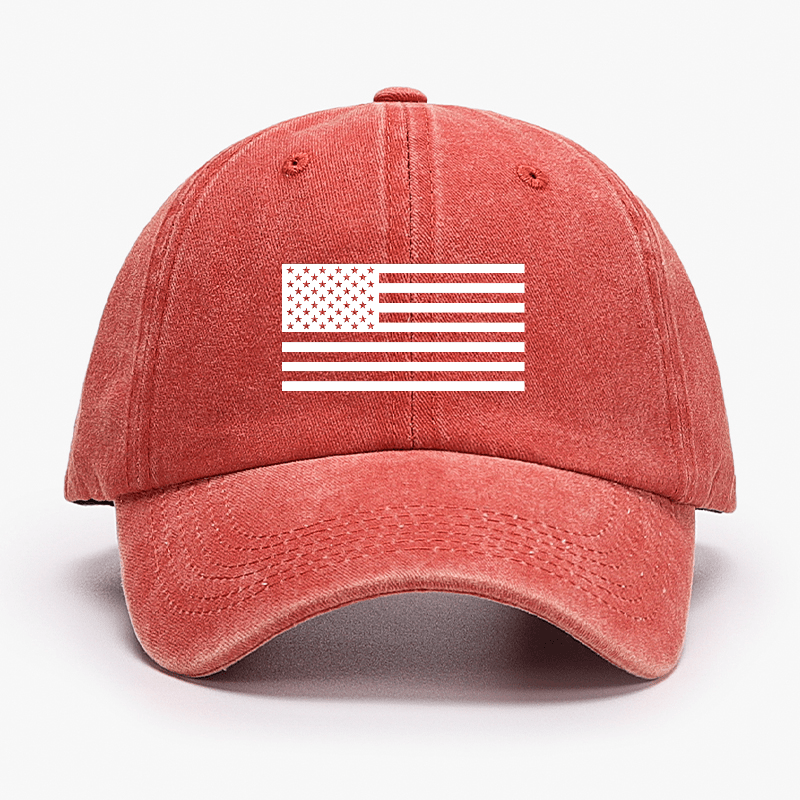 Classic American Flag Print For Men Cap