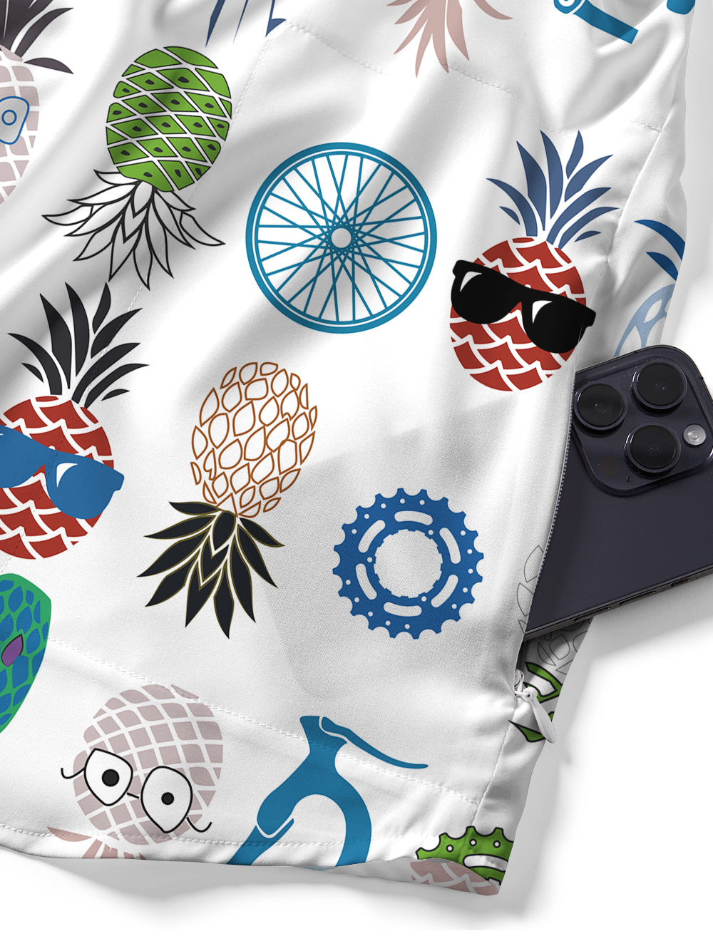 Orionride Short Sleeves Funny Pineapple Head Zipper Pockets Ultra Lightweight Gravel Shirt