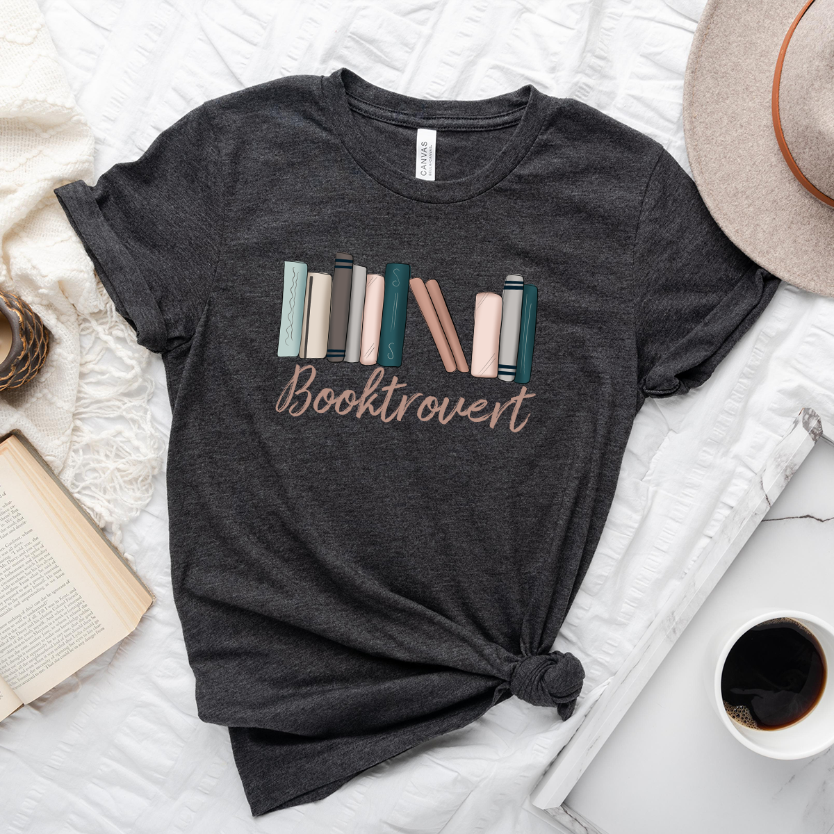 booktrovert color unisex tee