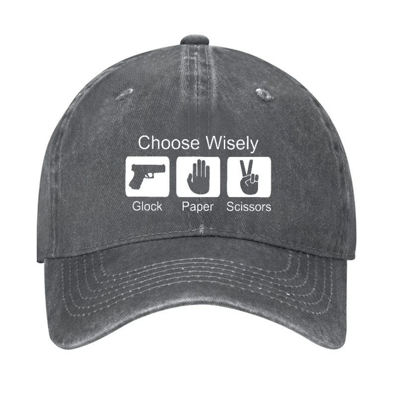 Choose Wisely Glock Paper Scissors Cap