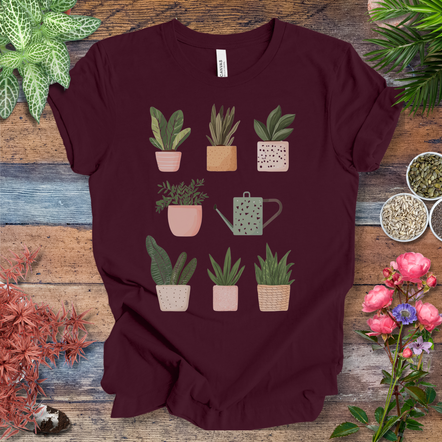 Cute Potted Plant Collection Minimalist T-Shirt