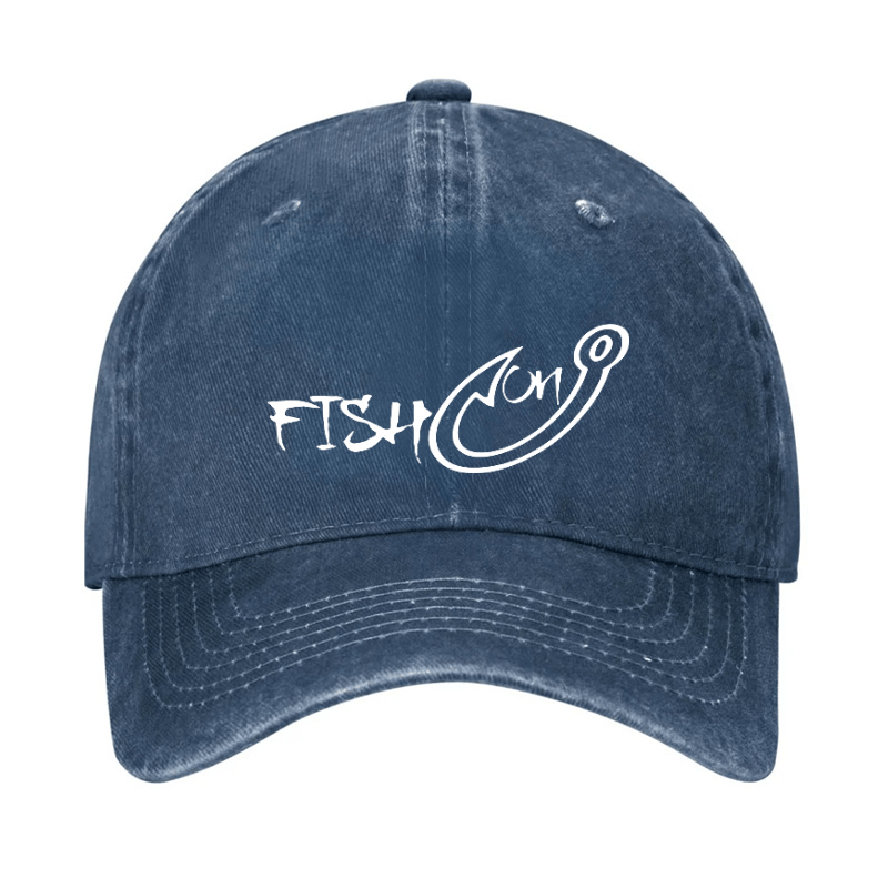 Fish On Funny Fishing Cap