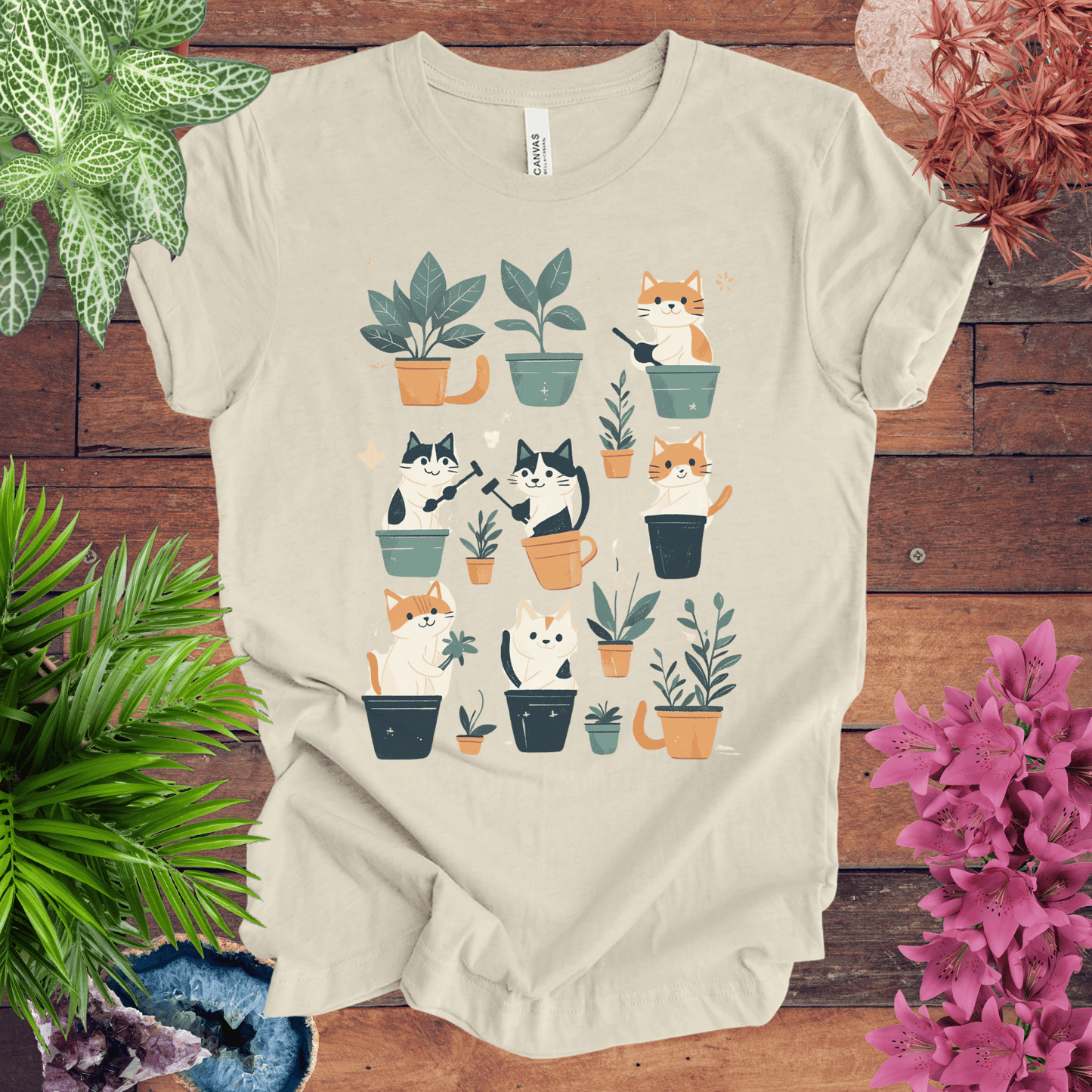 Curious Cats and Houseplants T-Shirt