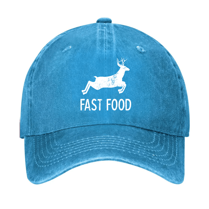 Fast Food Deer Print Cap (Free Customization)