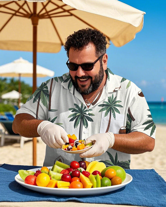 Men's Hawaiian Coconut Grove Print Short Sleeve Shirt