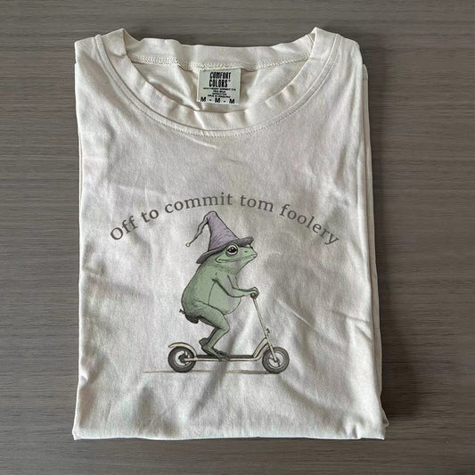 Off to Commit Tom Foolery Frog T-shirt