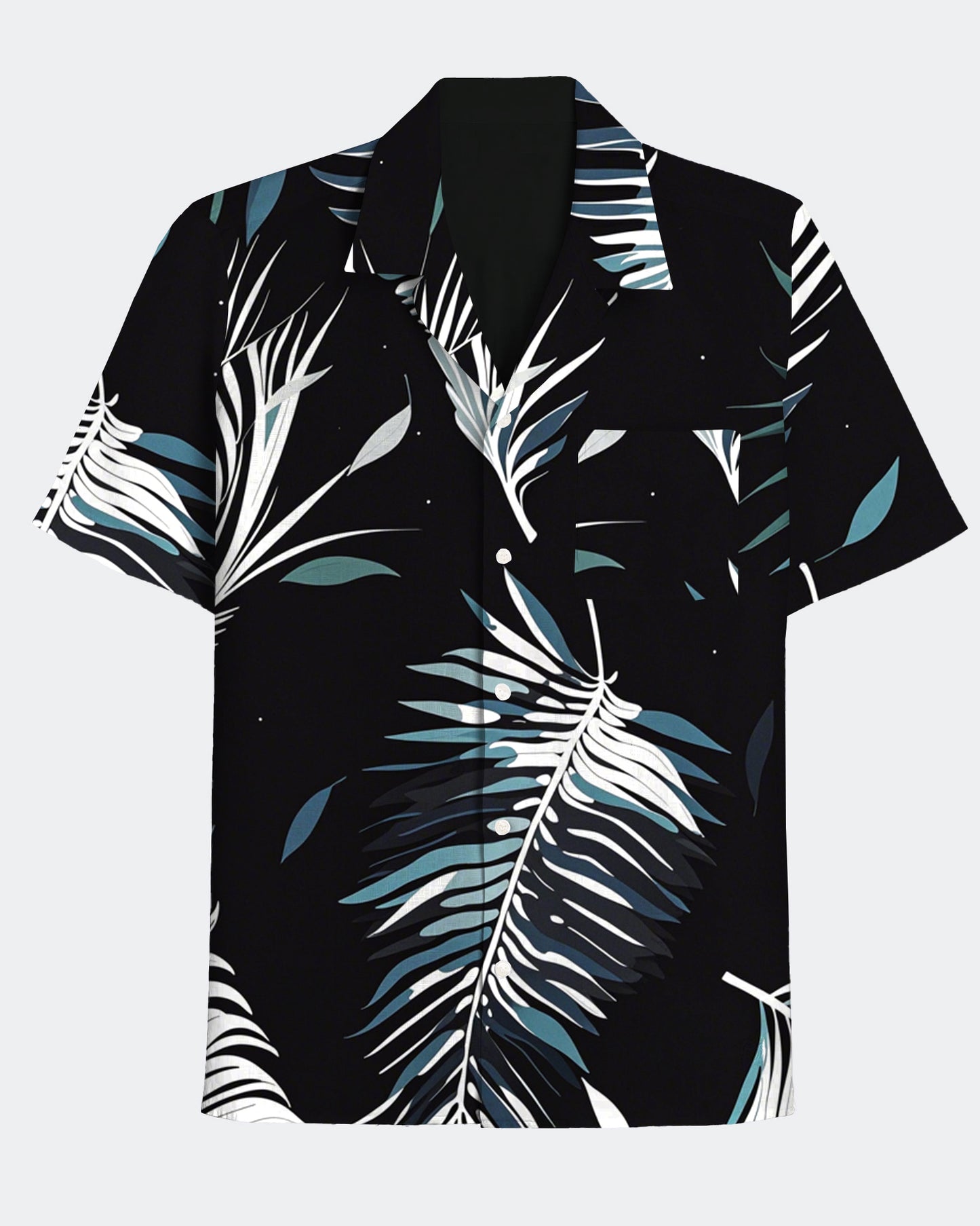 Men's Hawaii Coconut Tree Print Short Sleeve Shirt