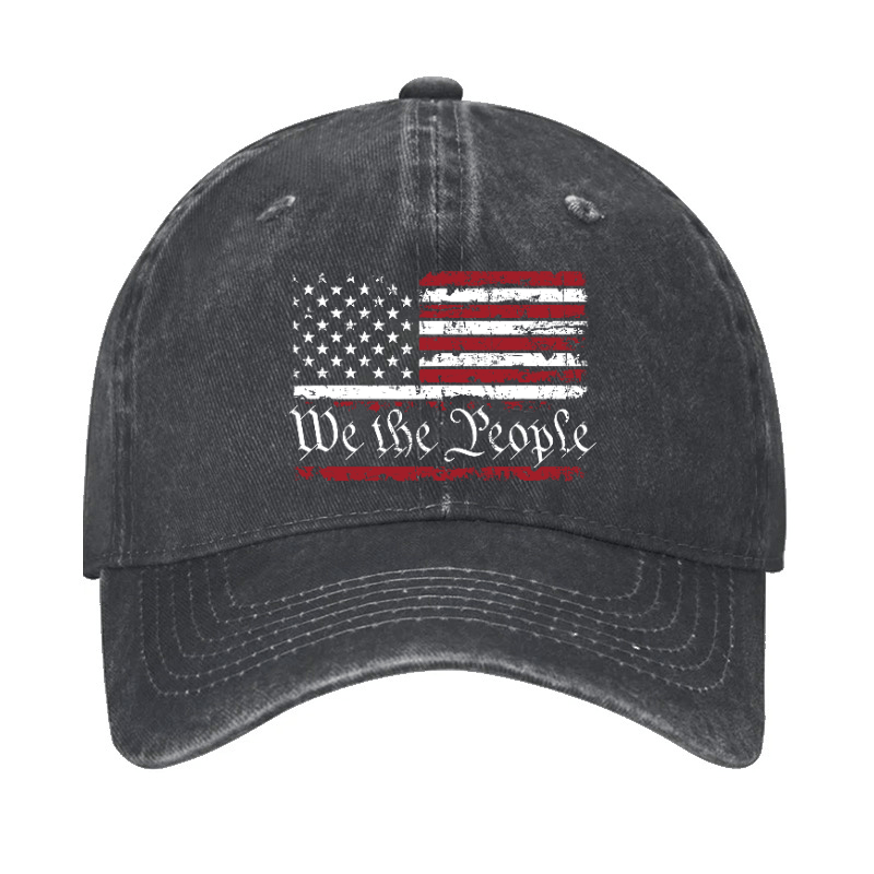 We The People American Flag Cap (Free Customization)