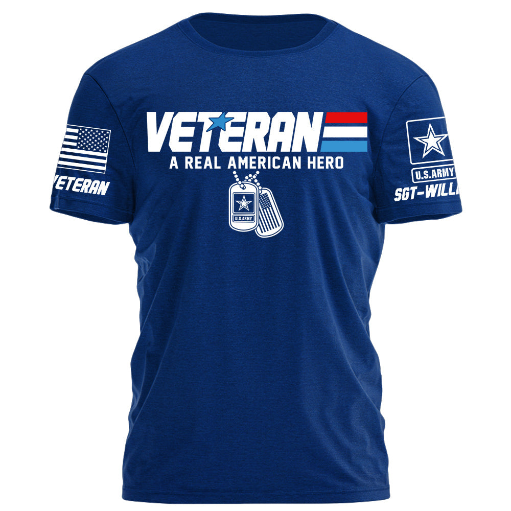 Veteran A Real American Hero Personalized Shirt For Veteran Custom Branch Name H2511